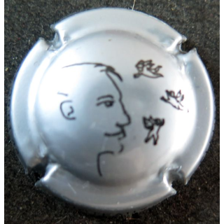 Capsule Muselet de bouteille Val de Loire COCTEAUX (Domaine) n° 3a gris métallisé et noir