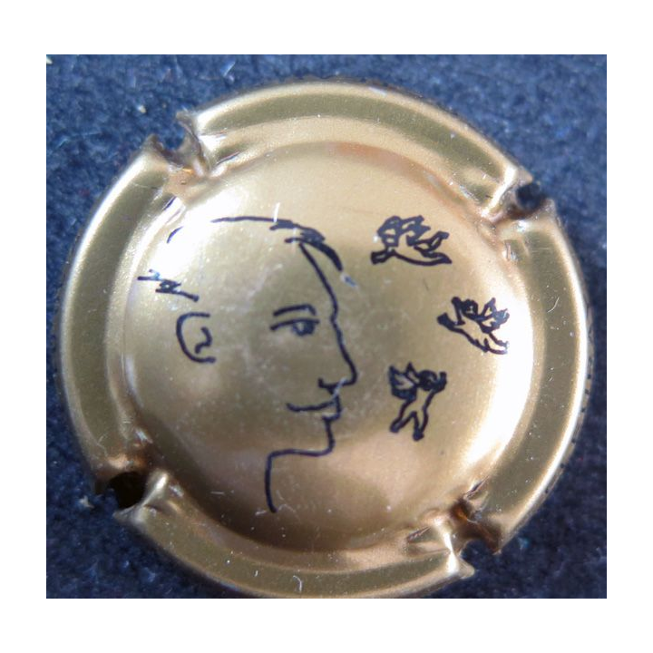 Capsule Muselet de bouteille Val de Loire COCTEAUX (Domaine) n° 2 Or-bronze et noir