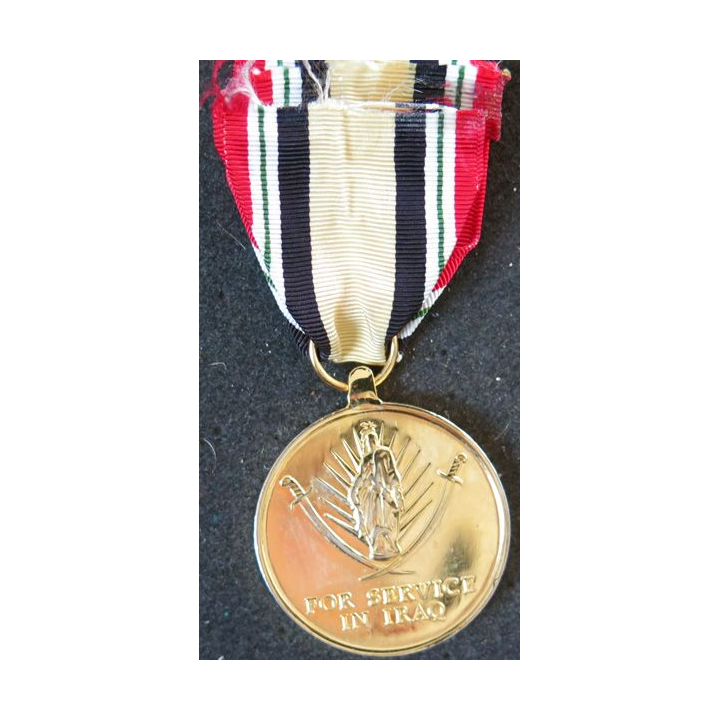 USA : médaille Iraq campaign medal en métal brillant