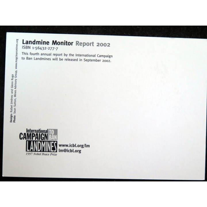 Carte postale Landmine Monitor Report 2002 ICBL