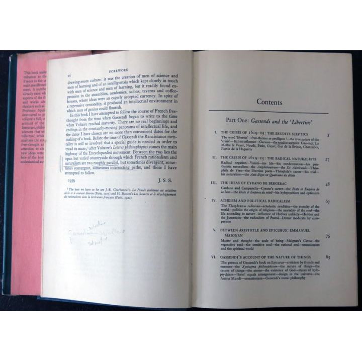 French Free-Thought from Grassendi to Voltaire de  J. S. Spink aux Editions University of London (1960)