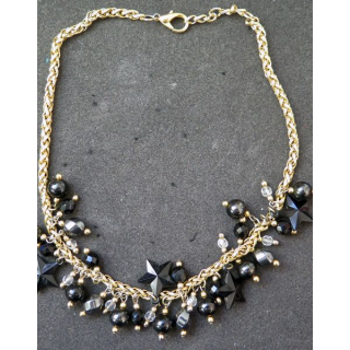 Collier en pierres polies et autres longueur 47 cm
