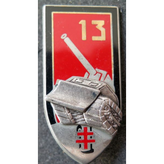 13° RG : insigne du 13° Régiment du génie de fabrication BOUSSEMART H. 873