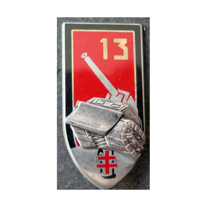 13° RG : insigne du 13° Régiment du génie de fabrication BOUSSEMART H. 873