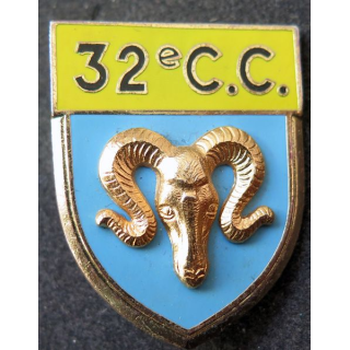 32° CC : 32° compagnie de Camp sigle C.C Delsart G. 2092 en relief