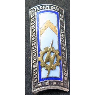 ENTSOA : insigne de l'école nationale technique des sous-officiers d'active Drago G.2024 sur cuir