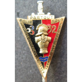 32° RG : insigne du 32° régiment du génie de fabrication DELSART G. 3196