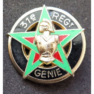 31° RG : Insigne métallique du 31° régiment du génie de fabrication Drago G. 2997