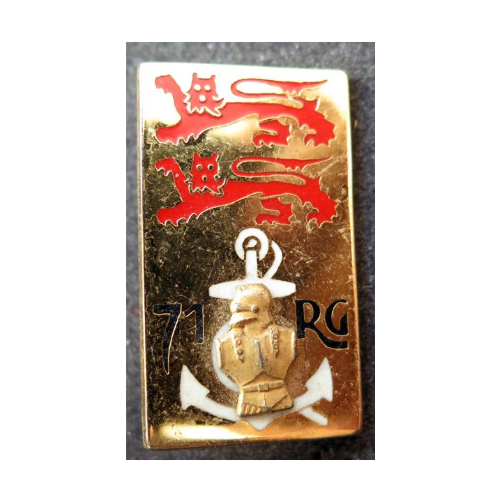 71° RG : insigne du 71° régiment du génie de Drago Noisiel