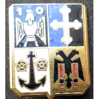 10° RG : insigne du 10° régiment du génie fabrication Drago G. 461 en émail