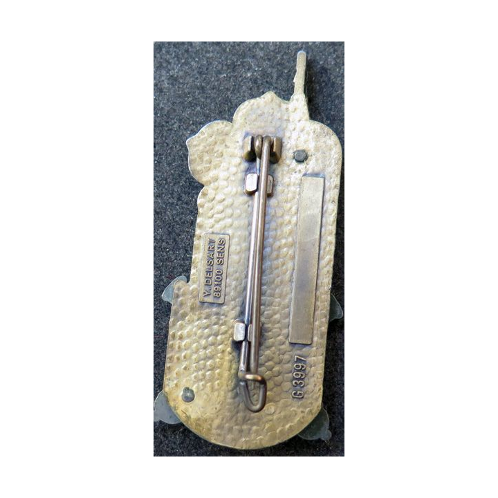 12° RA : insigne métallique du 12° régiment d'artillerie de fabrication Delsart G. 3997