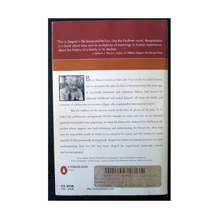 Recapitulation de Wallace Stegner aux Editions Penguin Books