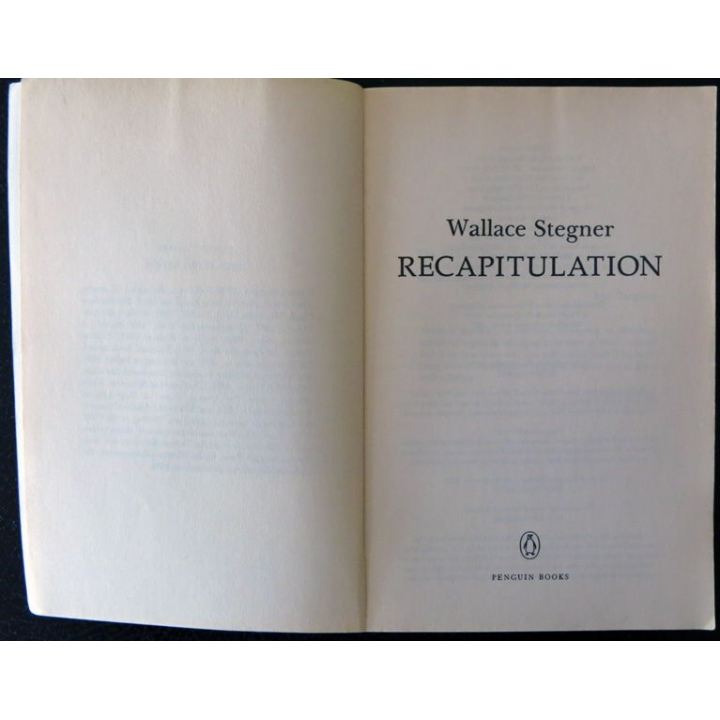 Recapitulation de Wallace Stegner aux Editions Penguin Books