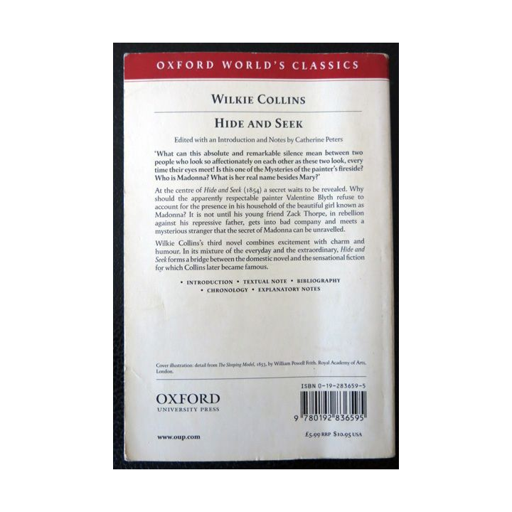 Hide and Seek de Wilkie Collins aux Editions Oxford University Press