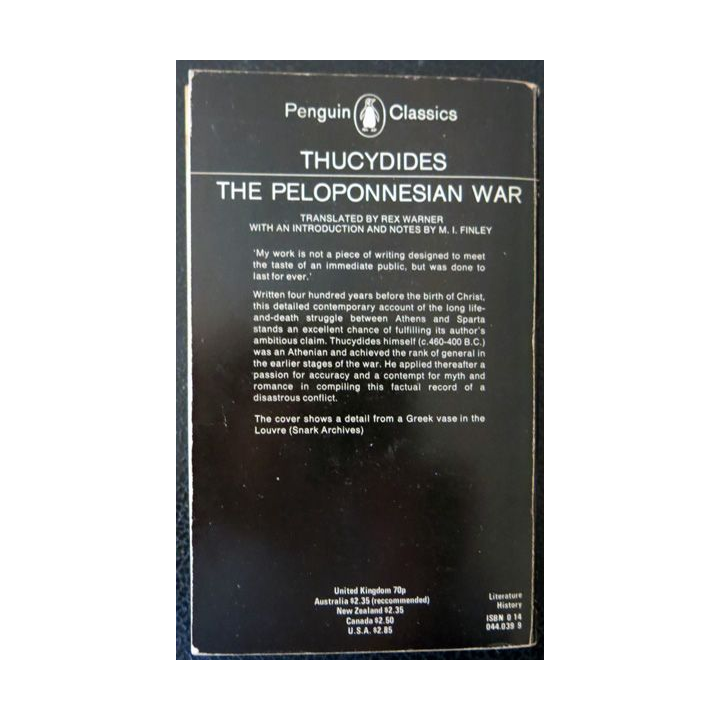 The Peleponnesian War de Thucydides aux Editions Penguin Books