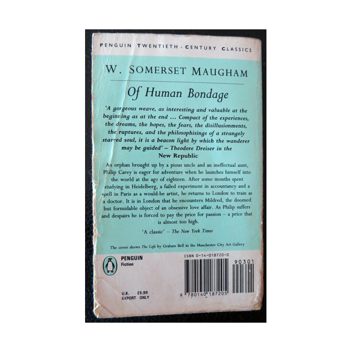 Of Human Bondage de W. Somerset Maugham aux Editions Penguin Books