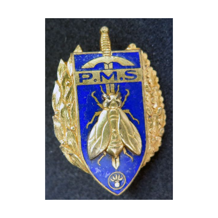 PMS : insigne du brevet de préparation militaire supérieure de fabrication Drago Paris G. 1061