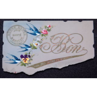 Carte postale Bon pour 365 Jours de Bonheur peinte main 