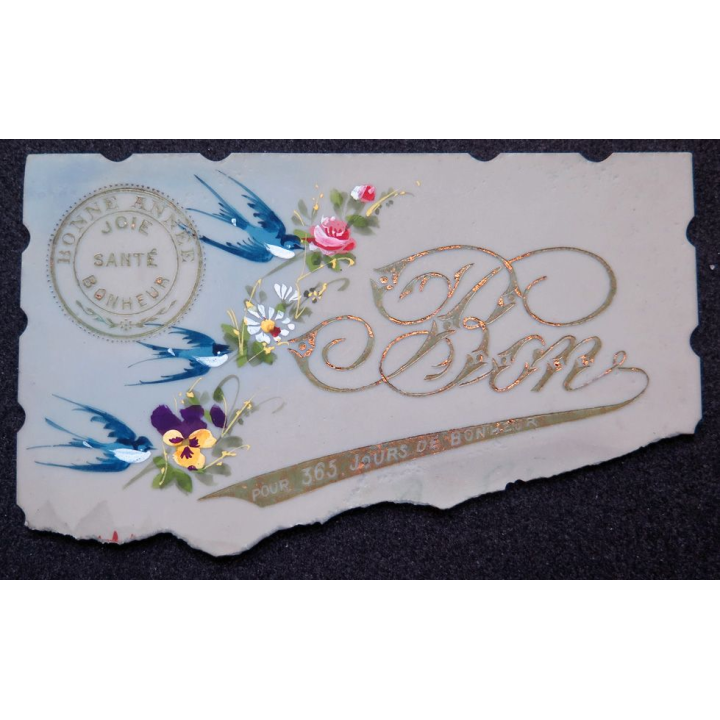 Carte postale Bon pour 365 Jours de Bonheur peinte main 