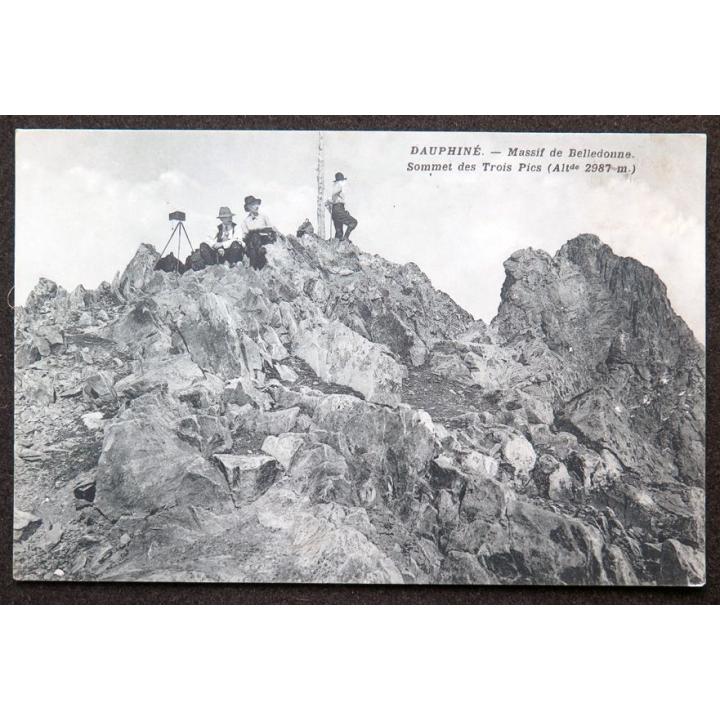 Carte postale du Dauphiné Massif de Belledonne Sommet des Trois Pics