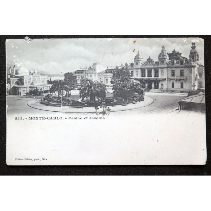 Carte postale Monte Carlo n° 533 Casino et jardins