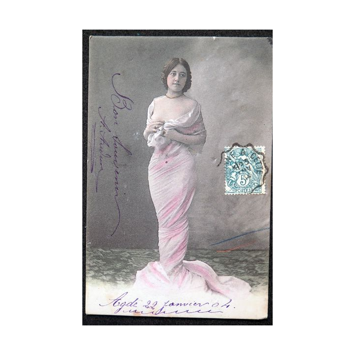 Carte postale 1904 timbrée