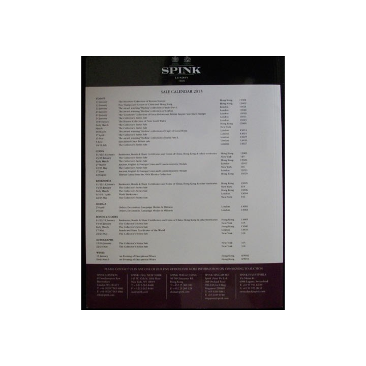 Catalogue SPINK sur les médailles militaires anglaises hiver 2012