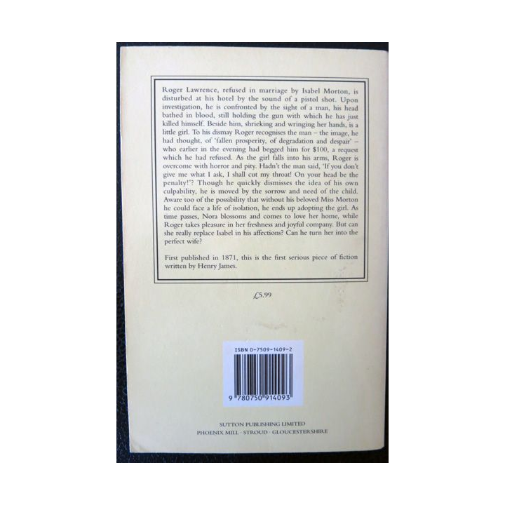 Watch and Ward de Henry James aux Editions Sutton Publishing
