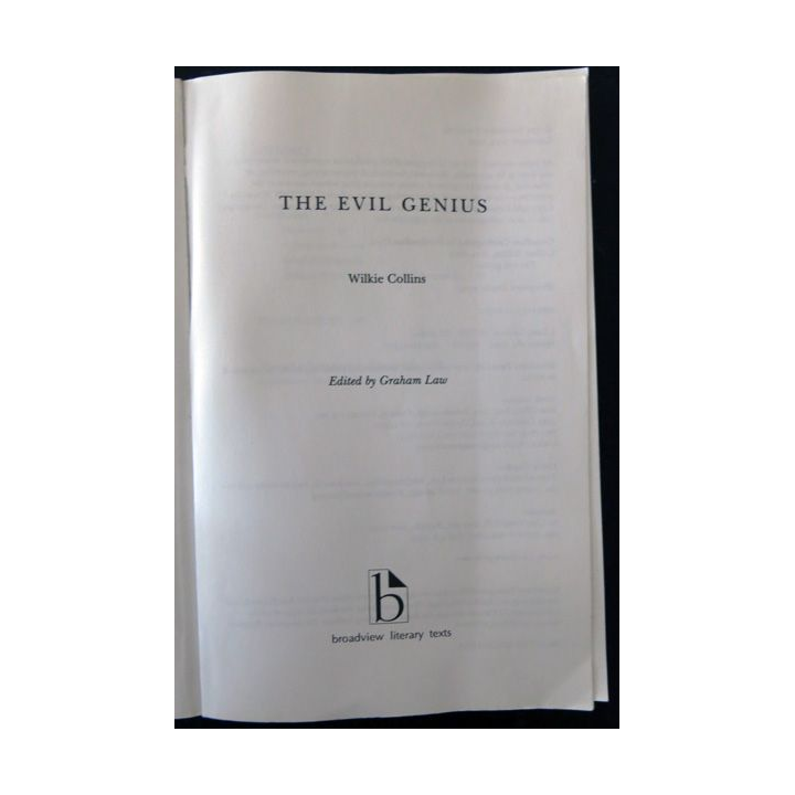 The Evil Genius de Wilkie Collins, Broadview Literaty texts - Edited Graham Law