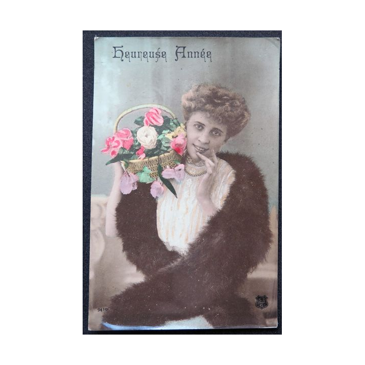 Carte postale Heureuse Année 1908 Timbrée