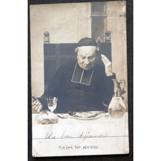 Carte postale Monsieur le Curé fait pénitence 1903 timbrée
