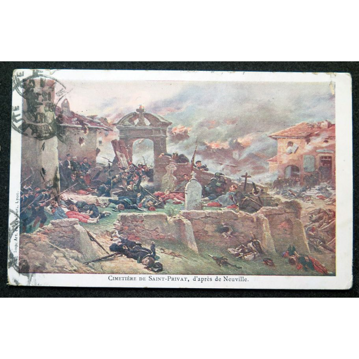 Carte postale Cimetière de Saint Privatisai d'Après de Neuville 2010 Timbrée