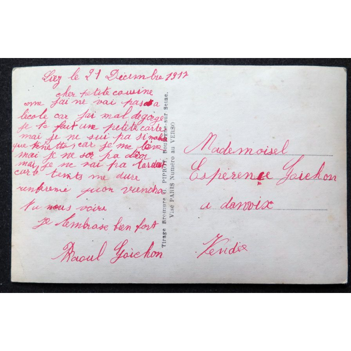 Carte postale de 1917