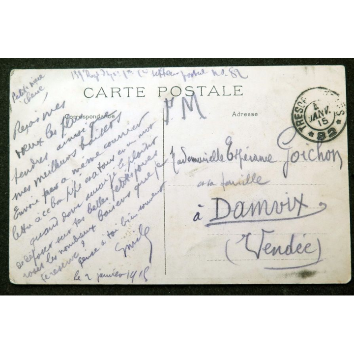 Carte postale Toutencourt Rue du Chemin vert Le Temple 1915
