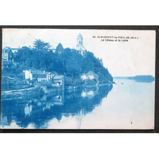 Carte postale St-Florent-Le-Vieil (Maine et Loire) Le coteau et la Loire 1927