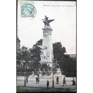 Carte postale Paris Monument de Gambetta 1904