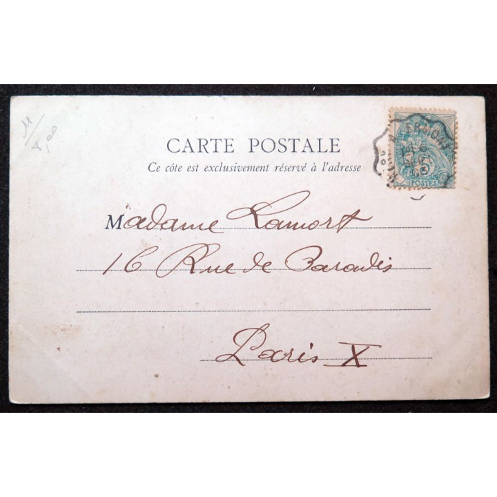 Carte postale Taverny Fontaine de la rue de la Tuyolle 1905