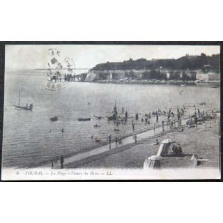 Carte postale Fouras n° 6 La plage à l'heure du bain