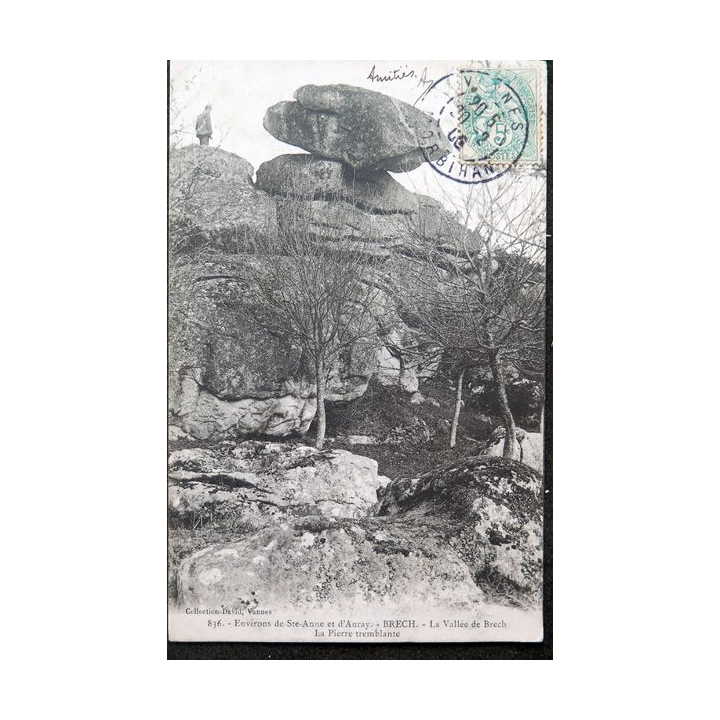 Carte postale Brech (environs de Saint Anne d'auray) n° 836 La Vallée de Brech 1906 Timbrée 
