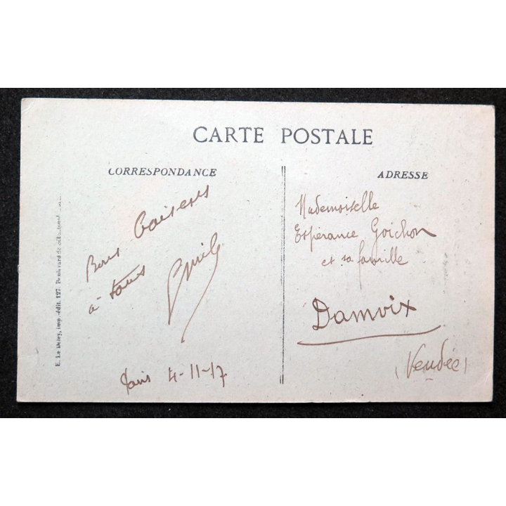 Carte postale Paris n° 4331 Le sacré Coeur et le funiculaire de Montmartre 1917 timbrée
