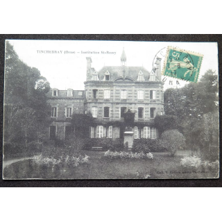 Carte postale Tinchebray (Orne) Institution Saint Remy 1917 timbrée