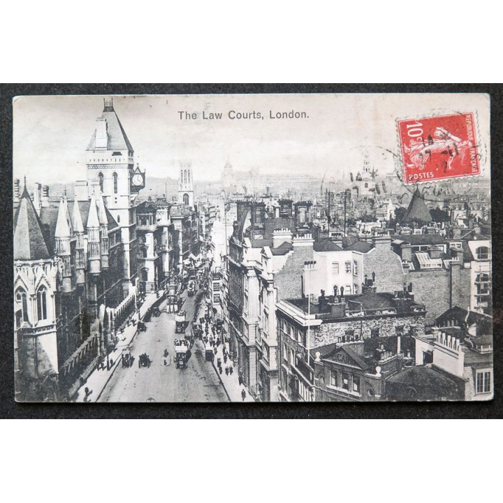 Carte postale London The law Courts timbrée 2012