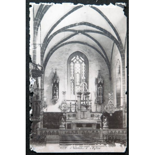 Carte postale Aup Intérieur de l'Eglise (rongée)