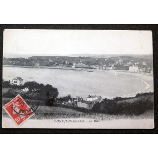 Carte postale Saint Jean de Luz La baie 1918 Timbrée