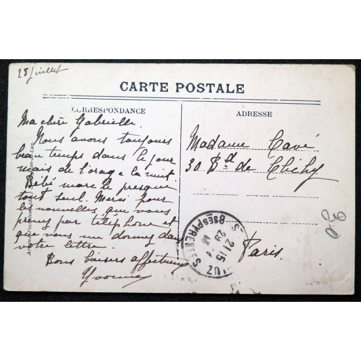 Carte postale Saint Jean de Luz La baie 1918 Timbrée