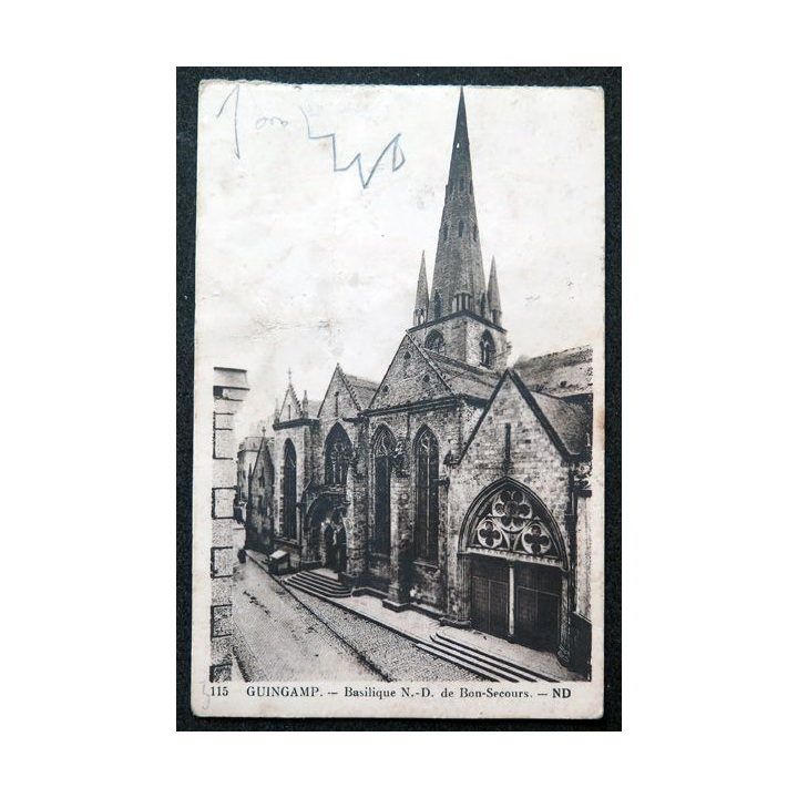 Carte postale Guingamp n° 115 Basilique Notre Dame de Bon-Secours