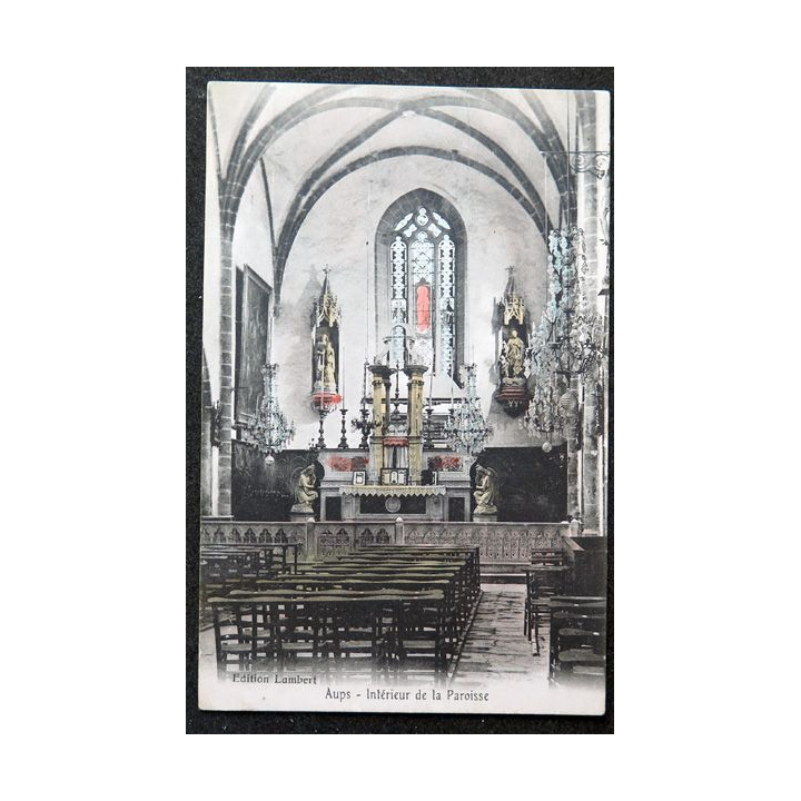 Carte postale Aups Intérieur de la Paroisse