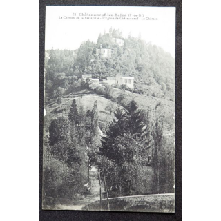 Carte postale Chateauneuf les Bains n° 64 Le chemin de la passerelle 