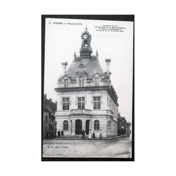 Carte postale Fismes n° 3 Hôtel de ville