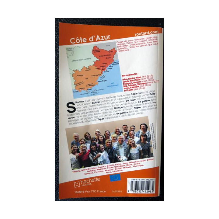 Le guide du Routard : Côte d'Azur 2012, aux éditions Hachette